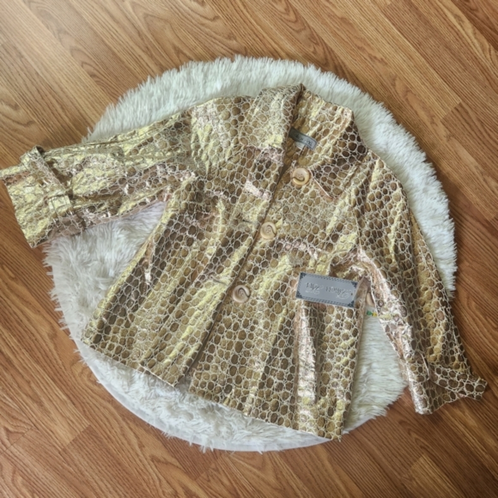 Birch Hill SP Golden Gator Jacket Blazer NWT